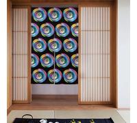 YYHWHJDE Tenda con stampa astratta arcobaleno in due pezzi impiombata 86,4 x 142,2 cm, tende in tessuto, divisori per stanze da appendere tra le stanze, alle porte