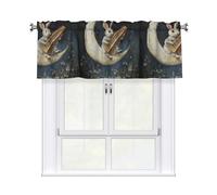 YYHWHJDE Tenda con stampa di coniglietto che suona il pianoforte con asta corta, 137,2 x 45,7 cm, per cucina, bagno, lavanderia e finestre dello studio, con un filtro della luce