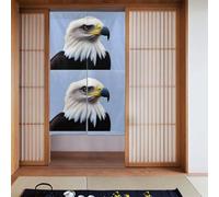 YYHWHJDE Tenda con testa bianca con motivo a aquila marina, 2 pezzi, 86,4 x 142,2 cm, buona drappeggio, liscia e non si stropiccia, tende in tessuto, divisori per stanze