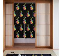 YYHWHJDE Tende in tessuto con stampa a pera color arcobaleno, in due pezzi, 86,4 x 142,2 cm, divisori per stanze da appendere tra le stanze, alle porte