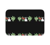 YYHWHJDE The Carrot Garden of The Little Fat Rabbit Picture Crystal Velvet Lock Edge Tappetino per pavimento per camera da letto, salotto, dormitorio, decorazione per la casa