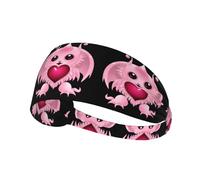 YYHWHJDE The Cute Little Devil with Big Eyes Picture Sports Fascia per le donne a prova di sudore fascia elastica estiva