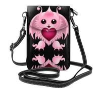YYHWHJDE The cute little devil with big eyes Picture - Telefono cellulare da donna con prepuzio in pelle, a tracolla, piccola tracolla regolabile
