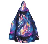YYHWHJDE The dazzling Unicorn Picture Halloween Adult Hooded Cloak for Role-Playing, Costumi e feste a tema