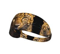 YYHWHJDE The deep-eyed Leopard Picture Sport Fascia per le donne a prova di sudore fascia elastica estiva