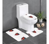 YYHWHJDE The Devil's Face Picture - Set di 3 tappetini da bagno e doccia, antiscivolo, ad asciugatura rapida