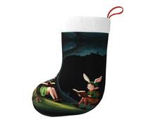 YYHWHJDE The Elf of Learning Magic Books Picture Christmas Decorative Socks Calza Colori vivaci aggiungono un'atmosfera festosa