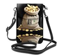 YYHWHJDE The endless wealth Picture - Telefono cellulare da donna con prepuzio in pelle, a tracolla, piccola tracolla regolabile