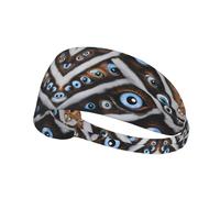 YYHWHJDE The Evil Eye Look Picture Fascia sportiva da donna a prova di sudore fascia elastica estiva