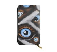 YYHWHJDE The evil eye looked Prints Portafoglio lungo pochette in pelle Progettato per ragazze e donne alla moda elegante e personalizzato 19 x 10,5 cm, nero, taglia unica, Nero , Taglia unica