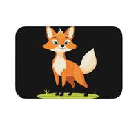 YYHWHJDE The Fox That Lights Up The Forest Picture Crystal Velvet Lock Edge Floor mat, tappeto per camera da letto, salotto, dormitorio, decorazione per la casa