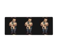 YYHWHJDE The Friendly Bear Family Pattern Extra Large Mouse Pad, Computer Ufficio Anti Slip Gaming Keyboard Versione Ispessita 30,5 x 80 cm