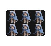 YYHWHJDE The Gentle Little Orange Cat Picture Crystal Velvet Lock Edge Tappeto per camera da letto, salotto, dormitorio, decorazione per la casa