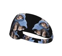 YYHWHJDE The Gentle Little Orange Cat Picture Fascia sportiva da donna a prova di sudore fascia elastica estiva