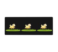 YYHWHJDE The Golden Little Sheep Is Jumping - Tappetino per mouse extra large, per computer e ufficio, tastiera da gioco antiscivolo, versione ispessita, 30,5 x 80 cm