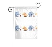 YYHWHJDE The little ant and the elephant Pattern Garden flagpole outdoor courtyard decoration double face 30,5 x 45,7 cm
