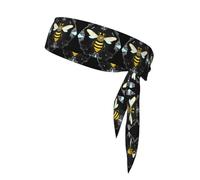YYHWHJDE The little bee in the crystal - Foulard sportivo double-face, asciugatura rapida, traspirante, per donne, ragazze e uomini
