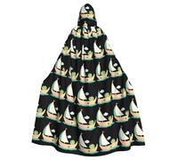 YYHWHJDE The little pea in the sailboat - Mantello con cappuccio per Halloween, per feste e costumi