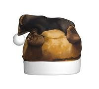 YYHWHJDE The Monkey eating biscuits - Cappello di Natale per adulti, morbido, leggero, per feste