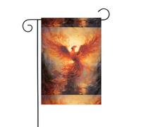 YYHWHJDE The Phoenix Reborn in Fire Picture Garden pennone esterno decorazione cortile su entrambi i lati 30,5 x 45,7 cm