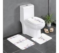 YYHWHJDE The rabbit arbitro who cheers Pattern Anti slip floor mat set tre pezzi tappeto bagno antiscivolo durevole