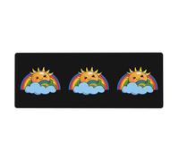 YYHWHJDE The Rainbow is Clear Picture Extra Large Mouse pad, Computer Office Anti Slip Gaming Keyboard Versione ispessita 30,5 x 80 cm