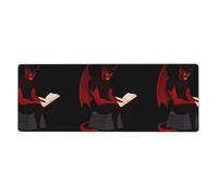 YYHWHJDE The Reading Devil Prints, tappetino per mouse extra large per computer, ufficio, tastiera da gioco, versione ispessita, 30,5 x 80 cm