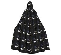 YYHWHJDE The Shadow of the aagle Prints, mantello con cappuccio per Halloween, per feste e costumi