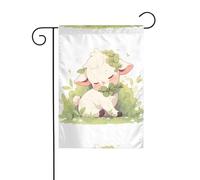 YYHWHJDE The shy little sheep Picture Garden pennone esterno decorazione cortile su entrambi i lati 30,5 x 45,7 cm