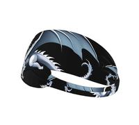 YYHWHJDE The Silver Dragon Lentamente Rose Up Picture Fascia sportiva da donna a prova di sudore fascia elastica estiva