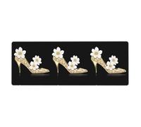 YYHWHJDE The Story of Flowers and High Heels Picture - Tappetino per mouse extra large, per computer e ufficio, tastiera da gioco antiscivolo, versione ispessita, 30,5 x 80 cm