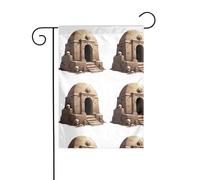 YYHWHJDE The Tomb of Horror Pattern Garden pennone esterno cortile decorazione double face 30,5 x 45,7 cm