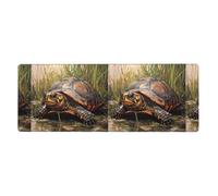 YYHWHJDE The Turtle Crawling Into The Swamp Picture - Tappetino per mouse extra large, per computer e ufficio, tastiera da gioco antiscivolo, versione ispessita, 30,5 x 80 cm