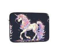 YYHWHJDE The Unicorn Stepping on the Flower Prints Custodia protettiva antiurto portatile per laptop da 12 pollici per uomini e donne viaggi d'affari e ufficio uso quotidiano