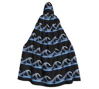 YYHWHJDE The Waves of the sea Stampe Halloween Adulto Mantello con Cappuccio per Feste e Costumi