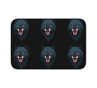 YYHWHJDE The Wolf with Bared Fangs and Claws Picture Crystal Velvet Lock Edge Floor mat, tappeto per camera da letto, salotto, dormitorio, decorazione per la casa