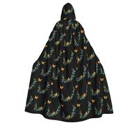 YYHWHJDE Thorn Butterfly Pattern Halloween adulto mantello con cappuccio mantello senza cerniera, comodo per feste in costume