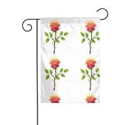 YYHWHJDE Thorn Flame Rose Pattern Garden pennone esterno cortile decorazione su entrambi i lati 30,5 x 45,7 cm