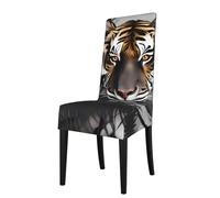 YYHWHJDE Tiger at rest - Copertura protettiva per sedia da pranzo, morbida, confortevole, resistente alle pieghe, elastica, adatta alla maggior parte delle sedie senza braccioli