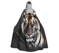 YYHWHJDE Tiger at rest - Mantello con cappuccio per Halloween, per feste ed eventi in costume