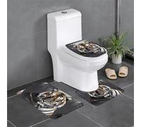 YYHWHJDE Tiger at rest Pattern Anti slip floor mat set tre pezzi tappeto bagno antiscivolo durevole