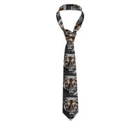 YYHWHJDE Tiger at rest Pattern Cravatta da uomo stile classico cravatta adatta per vacanze e lavoro