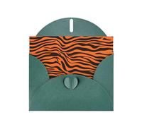 YYHWHJDE Tiger Stripes Orange Pattern Picture Biglietto di auguri 15,2 x 10,2 cm con effetto perlato su entrambi i lati e inchiostro ecologico