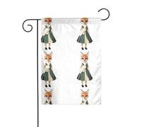 YYHWHJDE Timida piccola bambola volpe modello bandiera giardino cortile decorazione 30,5 x 45,7 cm spessore durevole