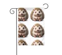 YYHWHJDE Timido piccolo riccio modello bandiera giardino cortile decorazione 30,5 x 45,7 cm spessore durevole