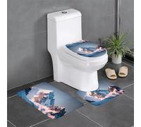 YYHWHJDE Top of the Snowy Mountain Pattern Anti slip floor mat set tre pezzi tappeto bagno antiscivolo durevole