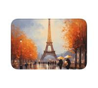 YYHWHJDE Torre Eiffel Parigi pittura modello antiscivolo e ispessito tappetino adatto per bagni, camere da letto, tappetini lavabili 40,6 x 61 cm