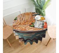 YYHWHJDE Tovaglia decorativa rotonda da 152,4 cm, impermeabile, lavabile e riutilizzabile, per cena, caffè, picnic, matrimoni, feste
