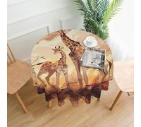 YYHWHJDE Tovaglia decorativa rotonda da 152,4 cm, motivo giraffa, per madre e bambino, impermeabile, lavabile e riutilizzabile, per cene, caffè, picnic, matrimoni, feste