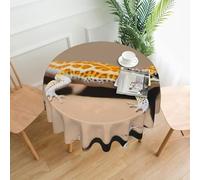 YYHWHJDE Tovaglia decorativa rotonda da 152,4 cm, stampa leopardata di geco, per interni ed esterni, su tavoli rotondi come tavolini da caffè, tavoli da pranzo e tavoli da fattoria